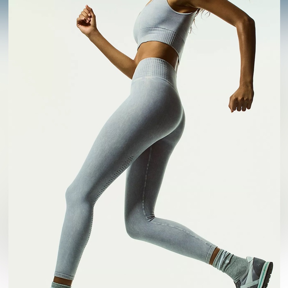 Free people good karma set 7/8 legging crop tank xs/s grey